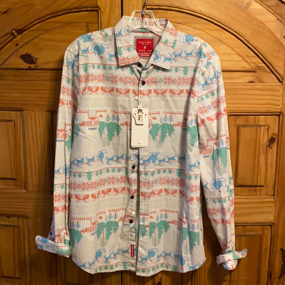 Cactus Man button up shirt